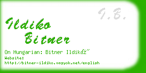 ildiko bitner business card